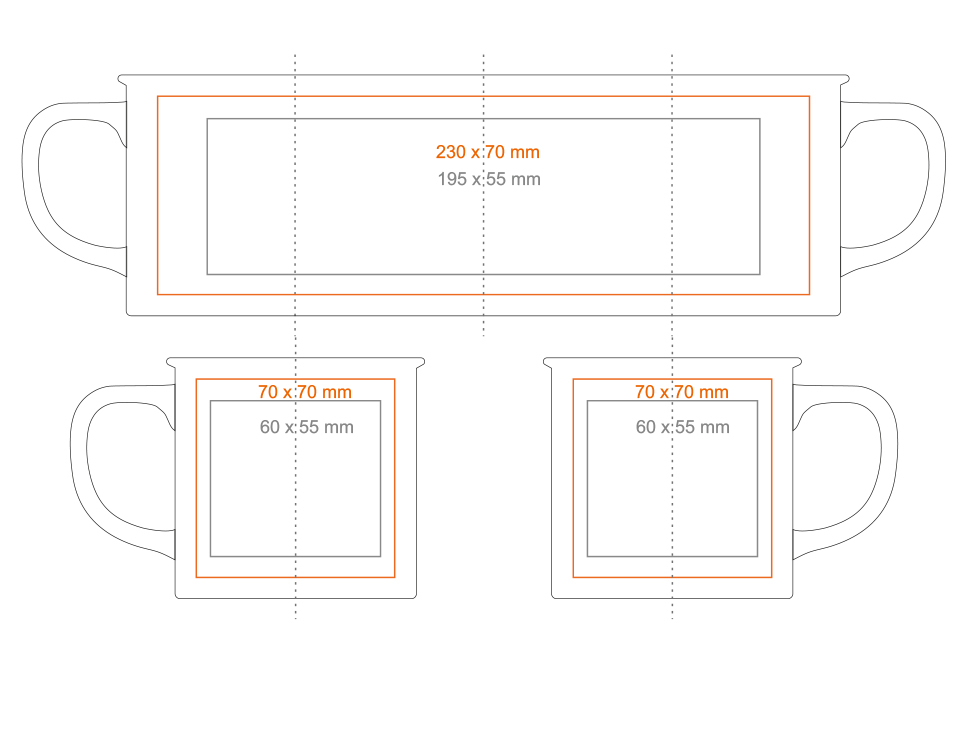 Standardowe powierzchnie nadruku